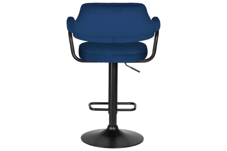 Стул барный DOBRIN CHARLY BLACK, синий велюр (MJ9-117)-4