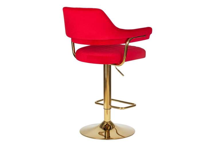 Стул барный DOBRIN CHARLY GOLD, красный велюр (MJ9-45)-3