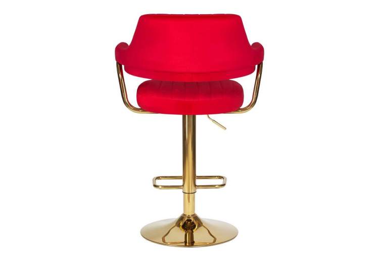 Стул барный DOBRIN CHARLY GOLD, красный велюр (MJ9-45)-4