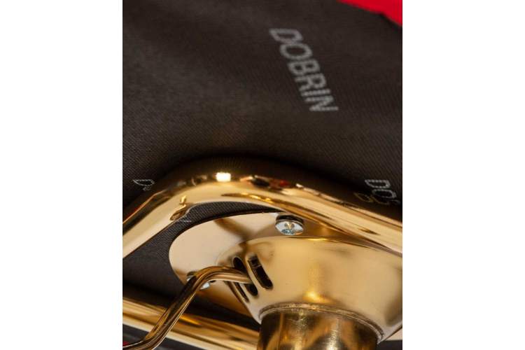 Стул барный DOBRIN CHARLY GOLD, красный велюр (MJ9-45)-8