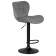 Набор 2 шт Стул барный DOBRIN BARNY BLACK, серый велюр (MJ9-75)