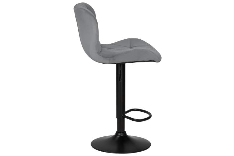 Набор 2 шт Стул барный DOBRIN BARNY BLACK, серый велюр (MJ9-75)-3