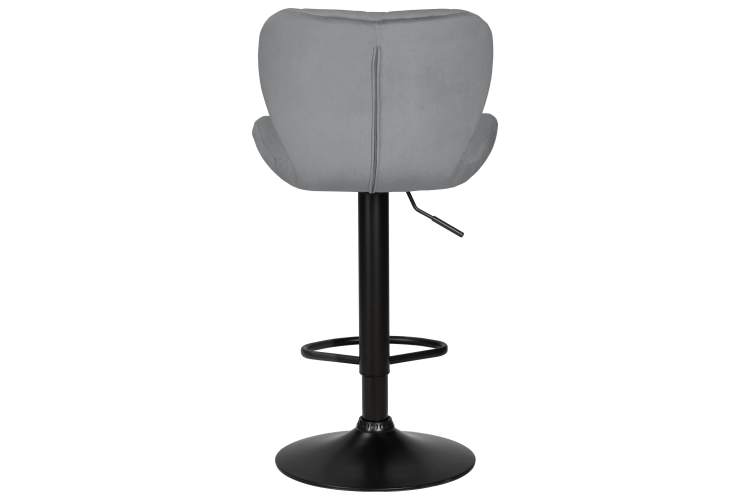 Набор 2 шт Стул барный DOBRIN BARNY BLACK, серый велюр (MJ9-75)-5