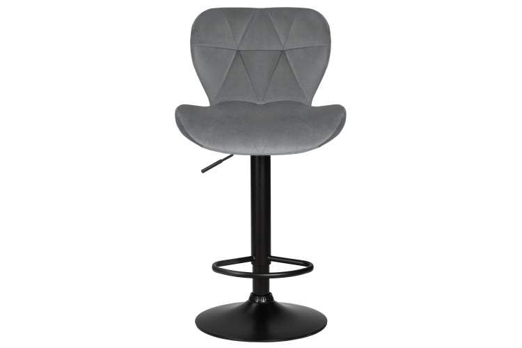 Набор 2 шт Стул барный DOBRIN BARNY BLACK, серый велюр (MJ9-75)-6