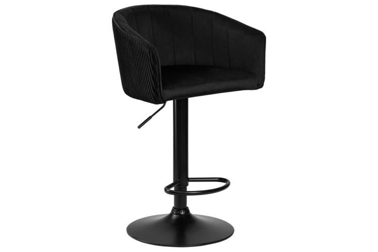 Стул барный DOBRIN DARCY BLACK, черный велюр (1922-21)