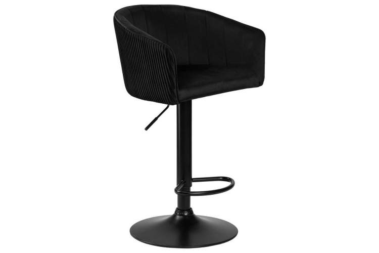 Стул барный DOBRIN DARCY BLACK, черный велюр (1922-21)-1
