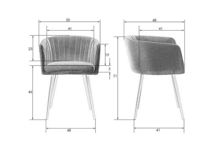 Стул обеденный DOBRIN ALINA, бежевая ткань (LAR-106D-4)-9