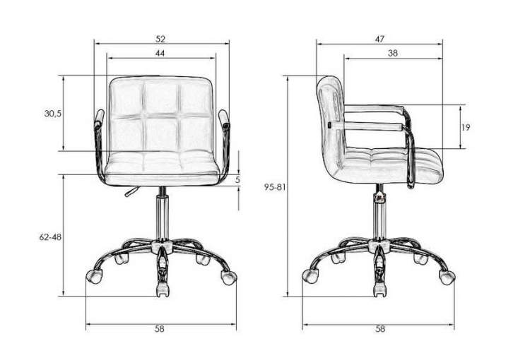Офисное кресло для персонала DOBRIN TERRY, мятный велюр (MJ9-87)-9