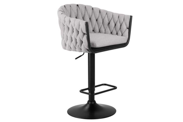 Стул барный DOBRIN LEON, серая ткань (LAR 275-17)-1