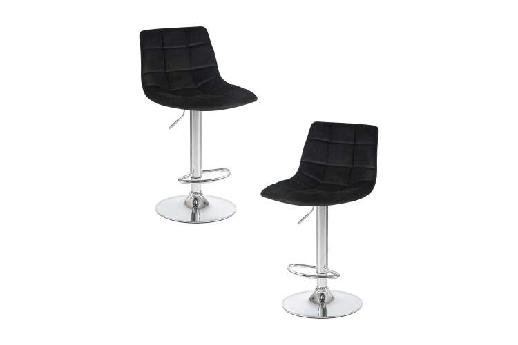 Набор 2 шт Стул барный DOBRIN TAILOR, черный велюр (MJ9-101)