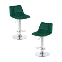 Набор 2 шт Стул барный DOBRIN TAILOR, зеленый велюр (MJ9-88)