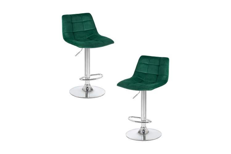 Набор 2 шт Стул барный DOBRIN TAILOR, зеленый велюр (MJ9-88)
