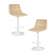 Набор 2 шт Стул барный DOBRIN TAILOR WHITE, бежевый велюр (MJ9-10)