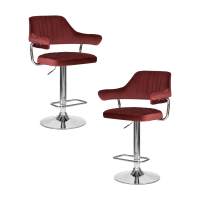 Набор 2 шт Стул барный DOBRIN CHARLY, винный велюр (MJ9-35)