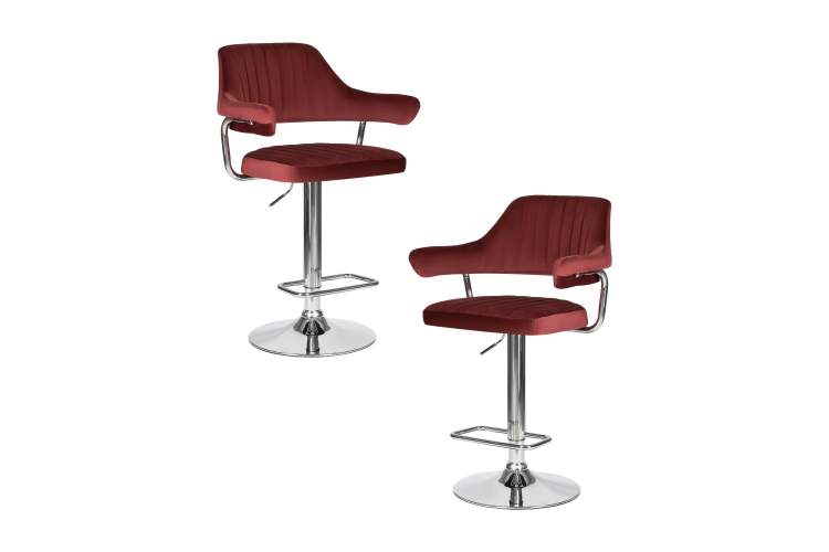 Набор 2 шт Стул барный DOBRIN CHARLY, винный велюр (MJ9-35)
