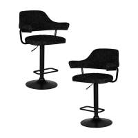 Набор 2 шт Стул барный DOBRIN CHARLY BLACK, черный твид (LEO18)