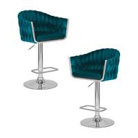 Набор 2 шт Стул барный DOBRIN MARCEL, морской волны велюр (MJ9-99)