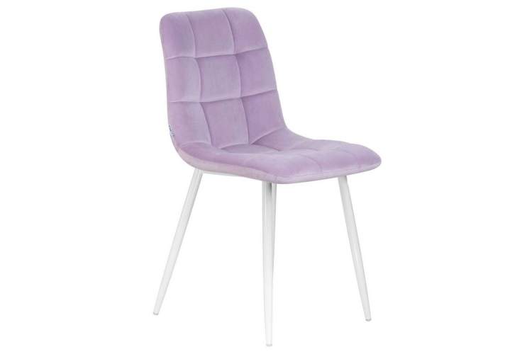 Стул обеденный DOBRIN ALEX, белые ножки, фиолетовый велюр (V108-49)-1