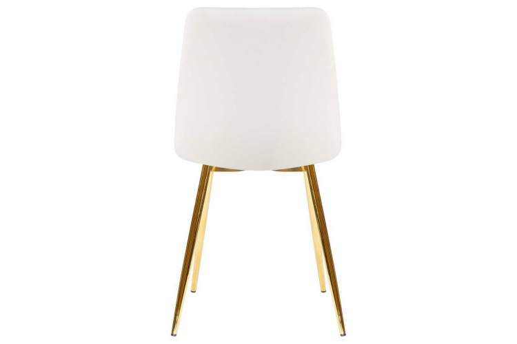 Стул обеденный DOBRIN ALEX, золотые ножки, белая экокожа (P-02)-4