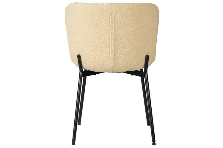 Стул обеденный DOBRIN MILO, черные ножки, кремовый букле (UF992-02)-4