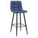 Набор 2 шт Стул барный DOBRIN NICOLE, черные матовые ножки, синяя ткань (UF860-14B)