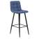 Набор 2 шт Стул барный DOBRIN NICOLE, черные матовые ножки, синяя ткань (UF860-14B)