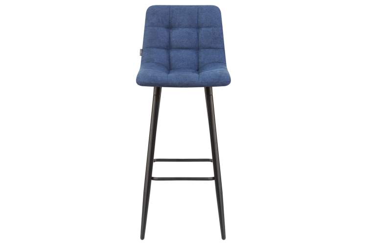 Набор 2 шт Стул барный DOBRIN NICOLE, черные матовые ножки, синяя ткань (UF860-14B)-6