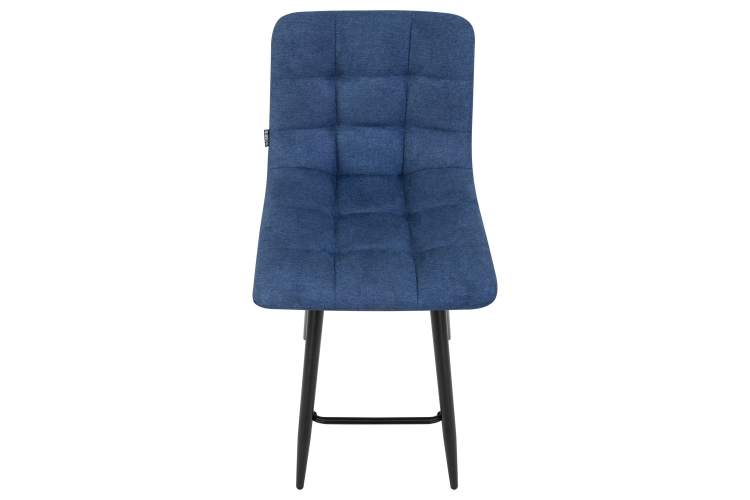 Набор 2 шт Стул барный DOBRIN NICOLE, черные матовые ножки, синяя ткань (UF860-14B)-7