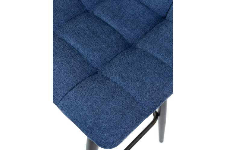 Набор 2 шт Стул барный DOBRIN NICOLE, черные матовые ножки, синяя ткань (UF860-14B)-8