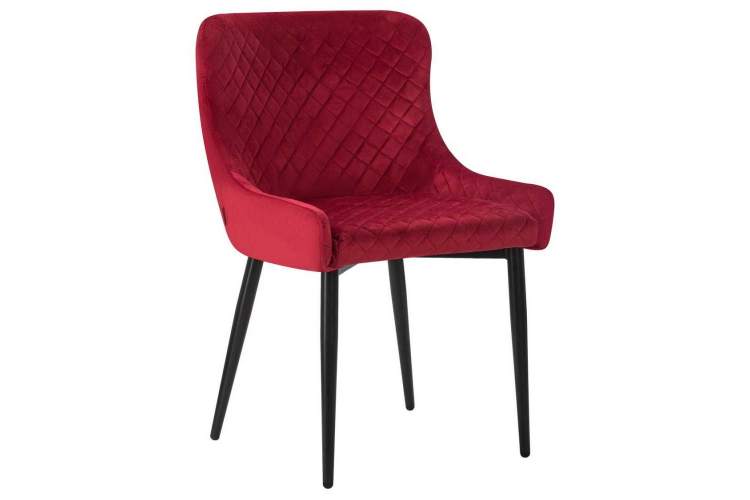 Стул обеденный DOBRIN RICHARD, черные матовые ножки, бордовый велюр (V108-85)