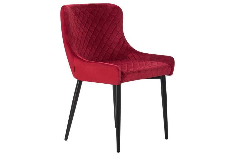 Стул обеденный DOBRIN RICHARD, черные матовые ножки, бордовый велюр (V108-85)-1