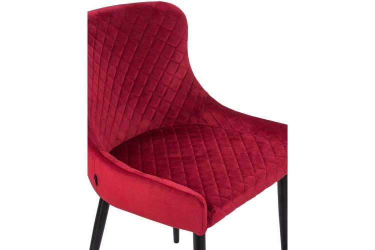 Стул обеденный DOBRIN RICHARD, черные матовые ножки, бордовый велюр (V108-85)-6