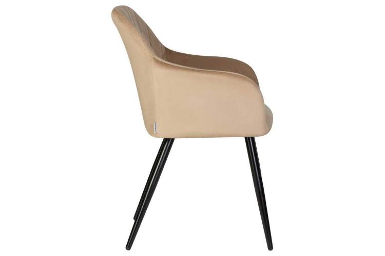 Стул обеденный DOBRIN ROBERT, черные матовые ножки, велюр V108-104 Мокко-2