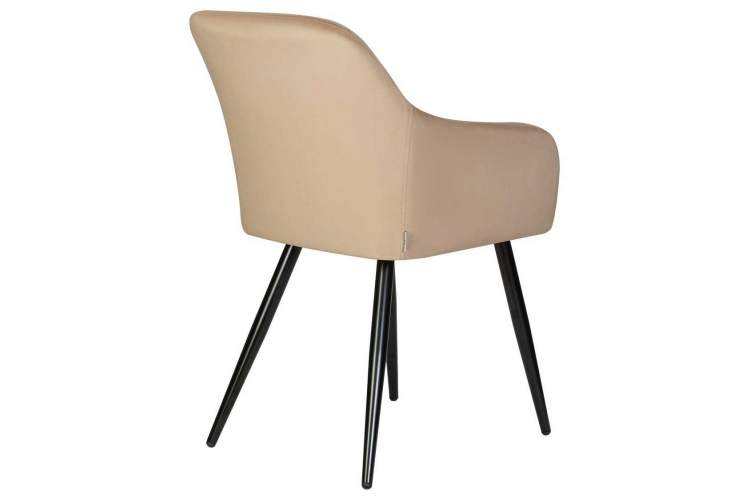 Стул обеденный DOBRIN ROBERT, черные матовые ножки, велюр V108-104 Мокко-3