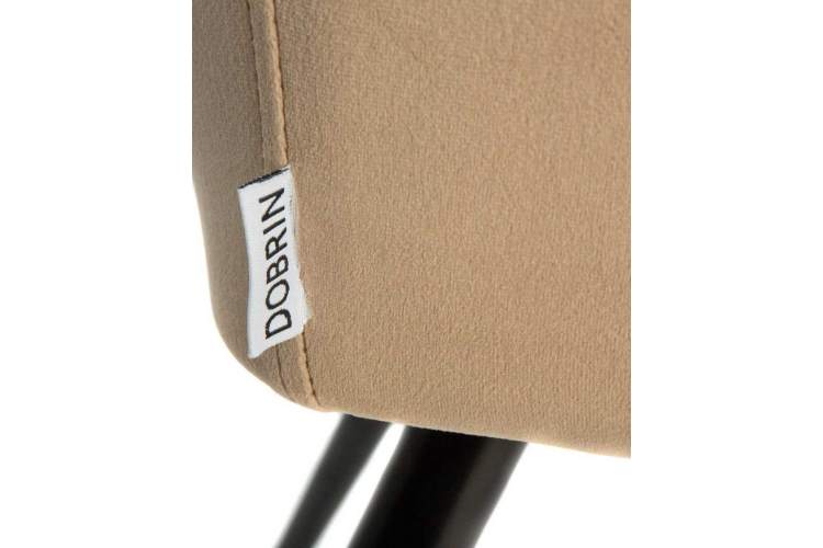 Стул обеденный DOBRIN ROBERT, черные матовые ножки, велюр V108-104 Мокко-8