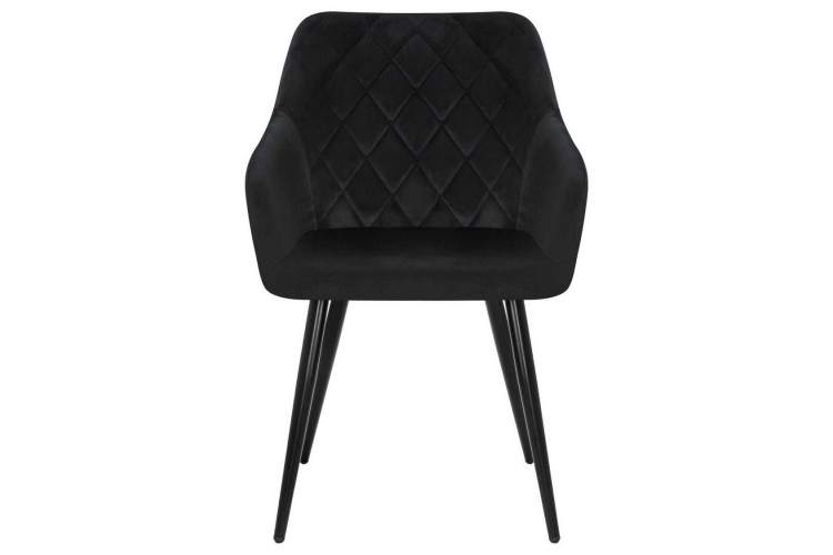Стул обеденный DOBRIN ROBERT, черные матовые ножки, велюр V108-77 Чёрный-4