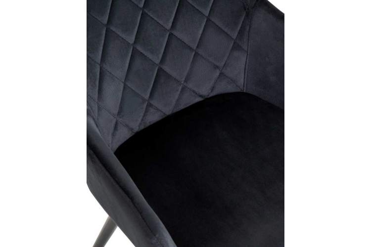 Стул обеденный DOBRIN ROBERT, черные матовые ножки, велюр V108-77 Чёрный-5