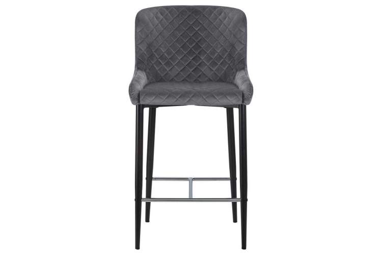 Стул полубарный DOBRIN CHRISTIAN'65, черные ножки, темно-серый велюр (V108-91)-5