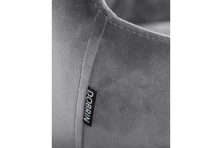 Стул полубарный DOBRIN CHRISTIAN'65, черные ножки, темно-серый велюр (V108-91)-7