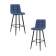 Набор 2 шт Стул барный DOBRIN NICOLE, черные матовые ножки, синяя ткань (UF860-14B)