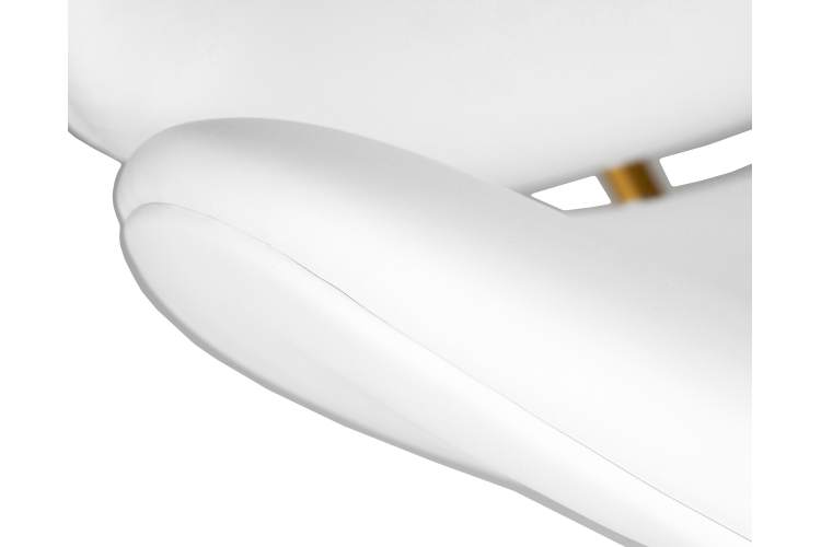 Набор 2 шт Кресло дизайнерское DOBRIN EMILY, белый винил YP17, золотое основание-9