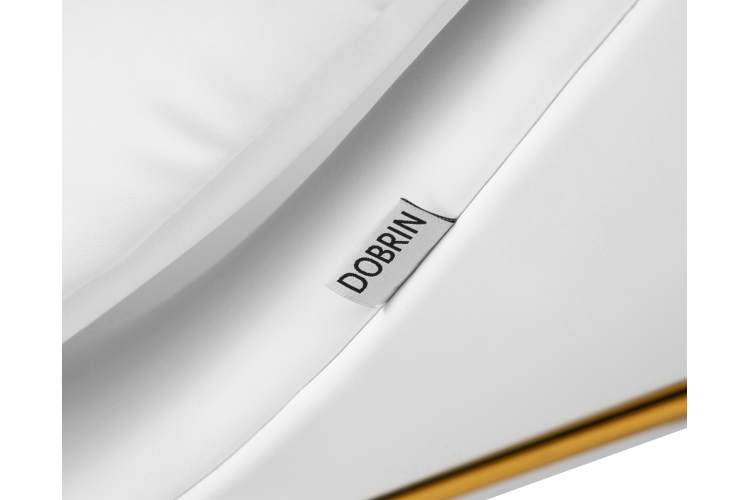 Набор 2 шт Кресло дизайнерское DOBRIN EMILY, белый винил YP17, золотое основание-10