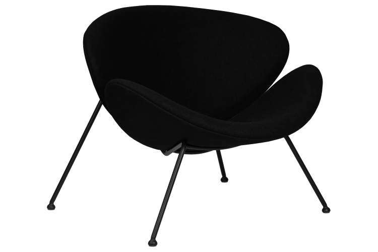 Набор 2 шт Кресло дизайнерское DOBRIN EMILY, черный ткань AF9, черное основание-1