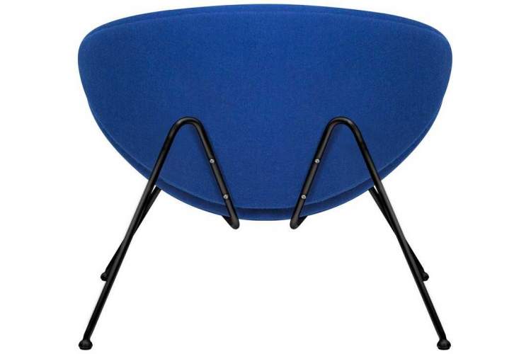 Кресло дизайнерское DOBRIN EMILY, синяя ткань AF6, черное основание-4
