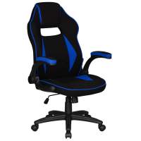 Геймерское Кресло игровое DOBRIN RICK, черно-синяя ткань