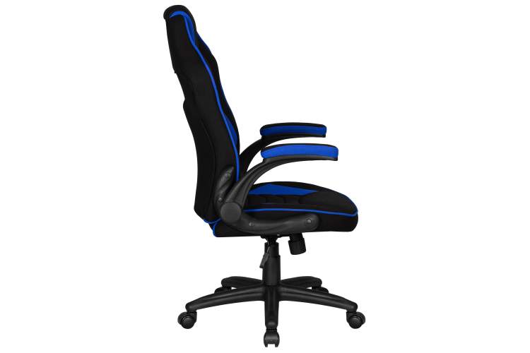 Кресло игровое DOBRIN RICK, черно-синяя ткань-2