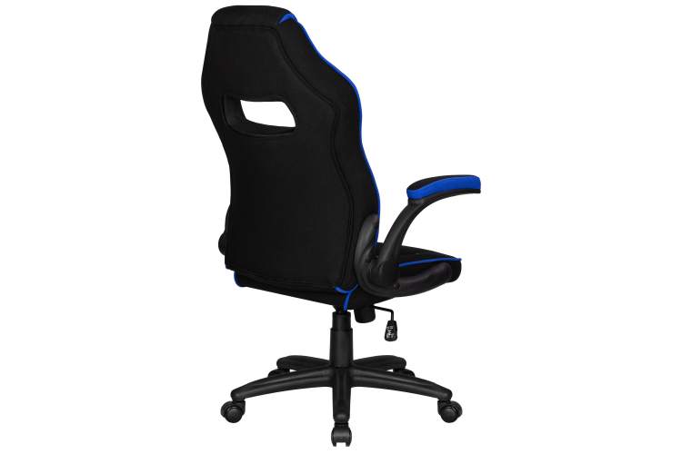 Кресло игровое DOBRIN RICK, черно-синяя ткань-3
