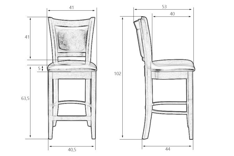Набор 2 шт Стул полубарный DOBRIN GARRY COUNTER, шоколад, черный-10