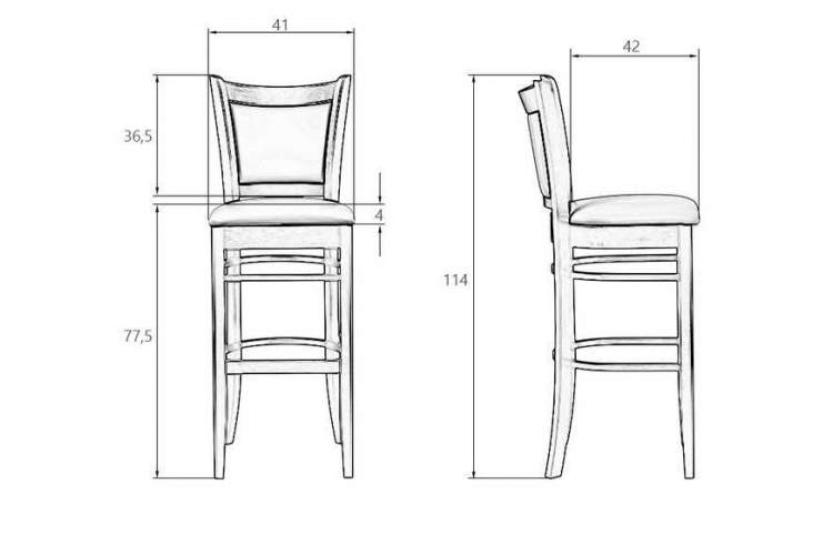 Стул барный DOBRIN GARRY BAR, капучино, кремовый-10