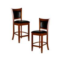 Набор 2 шт Стул полубарный DOBRIN GARRY COUNTER, шоколад, черный